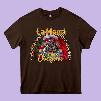 La Mama Mas Chingona Heavy Core Tee Designed By Racoondesign