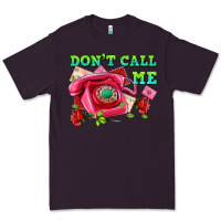 Plum dont call me with pink phone and letters Premium Tee - AdoDesignShop