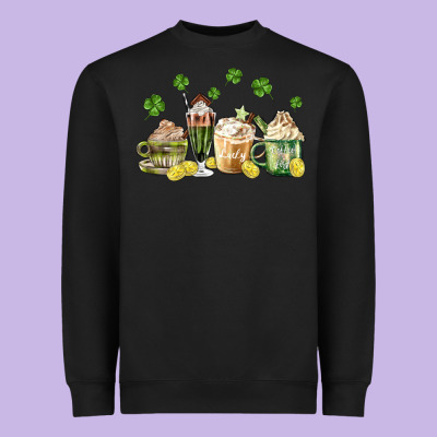 Patricks Day Coffee Heavyweight Sweatshirt Designed By Maliassmallbusiness