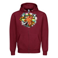 Burgundy Western Texas Flag Cow Portrarit Zipper Hoodie - Bettercallsaul