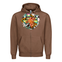 Chestnut Western Texas Flag Cow Portrarit Zipper Hoodie - Bettercallsaul