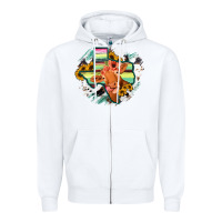 White Western Texas Flag Cow Portrarit Zipper Hoodie - Bettercallsaul
