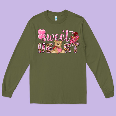 Sweetheart With Bear Long Sleeve Tee Designed By Nancycooperartshop
