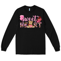 Black sweetheart with bear Long Sleeve Tee - NancyCooperArtShop