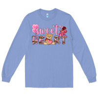 Colony Blue sweetheart with bear Long Sleeve Tee - NancyCooperArtShop
