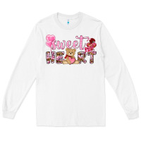 White sweetheart with bear Long Sleeve Tee - NancyCooperArtShop