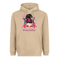Mushroom Warrior Cancer messy bun Cancer Awareness Heavyweight Hoodie - HowdyJamesFarm