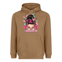 Toasted Coconut Warrior Cancer messy bun Cancer Awareness Heavyweight Hoodie - HowdyJamesFarm