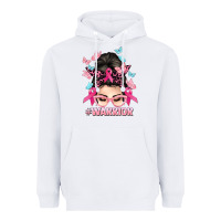 White Warrior Cancer messy bun Cancer Awareness Heavyweight Hoodie - HowdyJamesFarm