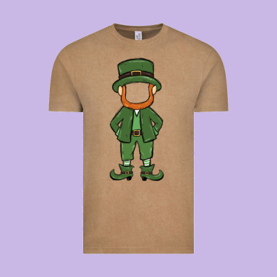 Leprechaun Boy Faceless Vintage Tee Designed By Maliassmallbusiness