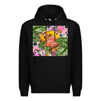 Black flamingo with leopard Premium Hoodie - TumblerDesignByShophia
