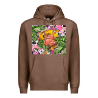 Chestnut flamingo with leopard Premium Hoodie - TumblerDesignByShophia