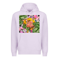 Lilac flamingo with leopard Premium Hoodie - TumblerDesignByShophia