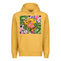 Mustard flamingo with leopard Premium Hoodie - TumblerDesignByShophia