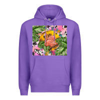 Purple flamingo with leopard Premium Hoodie - TumblerDesignByShophia