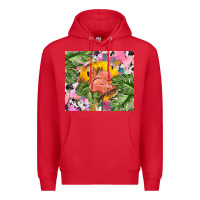 Red flamingo with leopard Premium Hoodie - TumblerDesignByShophia