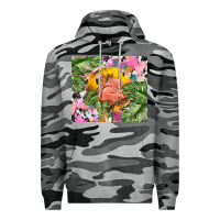 Slate Camo flamingo with leopard Premium Hoodie - TumblerDesignByShophia
