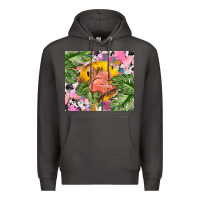 Smoke flamingo with leopard Premium Hoodie - TumblerDesignByShophia