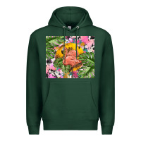 Sports Green flamingo with leopard Premium Hoodie - TumblerDesignByShophia