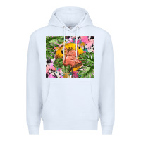 White flamingo with leopard Premium Hoodie - TumblerDesignByShophia