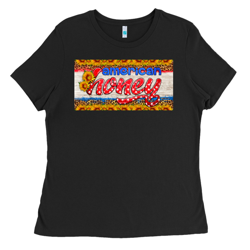 American Honey Sunflower License Plate Ladies Tee by HRA Design Shop | Teevron