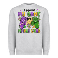 Heather Grey i paused my game for mardi gras Heavyweight Sweatshirt - MaliasSmallBusiness