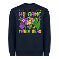 Navy i paused my game for mardi gras Heavyweight Sweatshirt - MaliasSmallBusiness