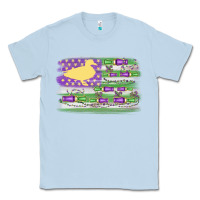 Dusty Blue mardi gras duck call flag Classic Tee - MaliasSmallBusiness