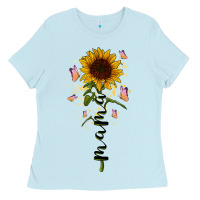 Baby Blue mama sunflower Ladies Tee - RacoonDesign