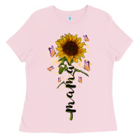 Bubblegum Pink mama sunflower Ladies Tee - RacoonDesign