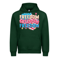 Forest Green Freedom freedom freedom Urban Hoodie - FaDigitalArtStudio