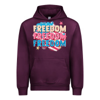 Mauve Wine Freedom freedom freedom Urban Hoodie - FaDigitalArtStudio