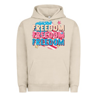Pigment French Oak Freedom freedom freedom Urban Hoodie - FaDigitalArtStudio