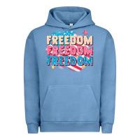 Pigment Pebble Blue Freedom freedom freedom Urban Hoodie - FaDigitalArtStudio