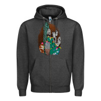 Charcoal Heather Western Cowhide Cactus Zipper Hoodie - Bettercallsaul