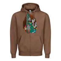 Chestnut Western Cowhide Cactus Zipper Hoodie - Bettercallsaul