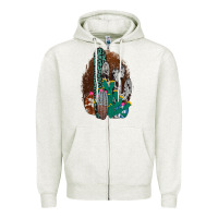 Oatmeal Heather Western Cowhide Cactus Zipper Hoodie - Bettercallsaul