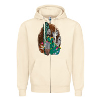 Sandshell Western Cowhide Cactus Zipper Hoodie - Bettercallsaul