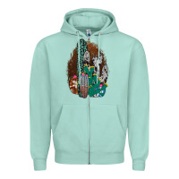 Seafoam Western Cowhide Cactus Zipper Hoodie - Bettercallsaul