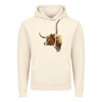 Vintage Artic Texas Longhorn Cow Face Vintage Hoodie - LillyAllenDesigns