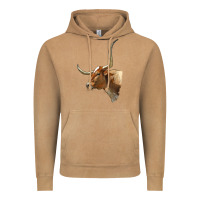 Vintage Camel Texas Longhorn Cow Face Vintage Hoodie - LillyAllenDesigns