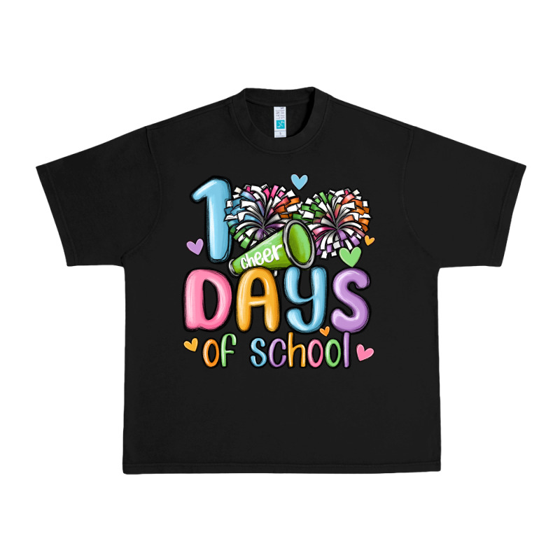 100 Days Of School Cheer Urban Heavy Tee by MaliasSmallBusiness | Teevron