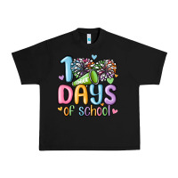 Black 100 days of school cheer Urban Heavy Tee - MaliasSmallBusiness