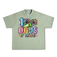 Oil Green 100 days of school cheer Urban Heavy Tee - MaliasSmallBusiness