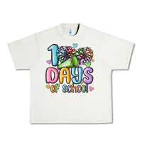 Pistachio 100 days of school cheer Urban Heavy Tee - MaliasSmallBusiness