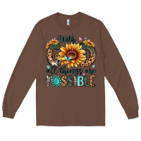 Chestnut with god all things are possible malias Long Sleeve Tee - MaliasSmallBusiness