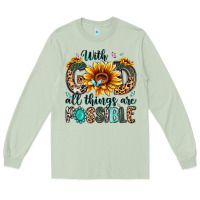 Matcha with god all things are possible malias Long Sleeve Tee - MaliasSmallBusiness