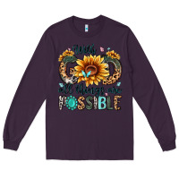 Plum with god all things are possible malias Long Sleeve Tee - MaliasSmallBusiness