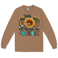 Toasted Coconut with god all things are possible malias Long Sleeve Tee - MaliasSmallBusiness