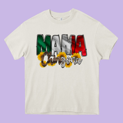 Mama Chingona Heavy Core Tee Designed By Racoondesign
